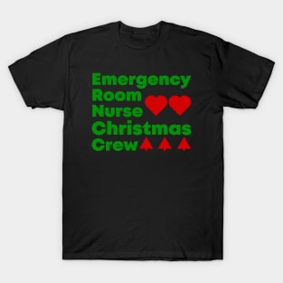 Emergency room nurse christmas crew T-Shirt